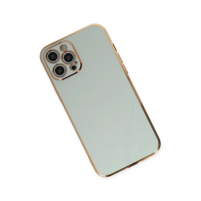 Apple iPhone 12 Pro Max Uyumlu Kılıf Volet Silikon - Açık Yeşil