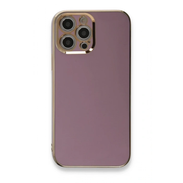 Apple iPhone 12 Pro Max Uyumlu Kılıf Volet Silikon - Mor