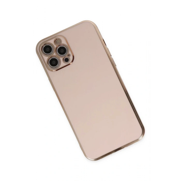 Apple iPhone 12 Pro Max Uyumlu Kılıf Volet Silikon - Pembe