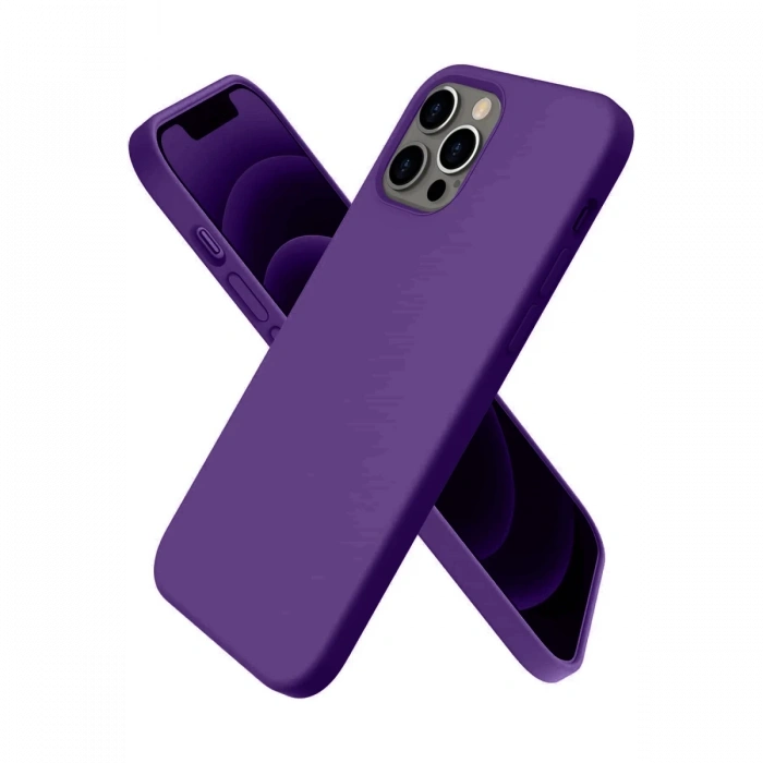 Apple iPhone 12 Pro Uyumlu Kılıf First Silikon - Mürdüm