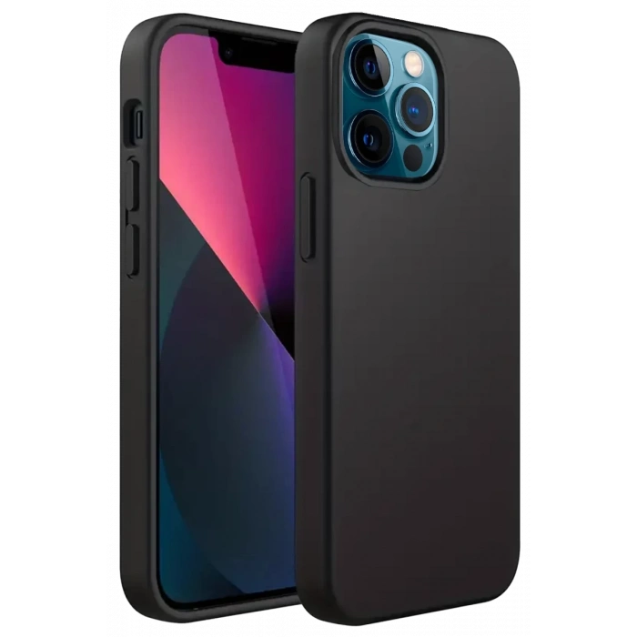 Apple iPhone 12 Pro Uyumlu Kılıf First Silikon - Siyah