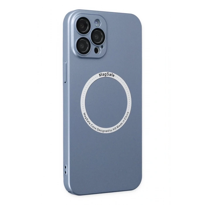 Apple iPhone 12 Pro Uyumlu Kılıf Jack Magneticsafe Lens Silikon - Sierra Blue