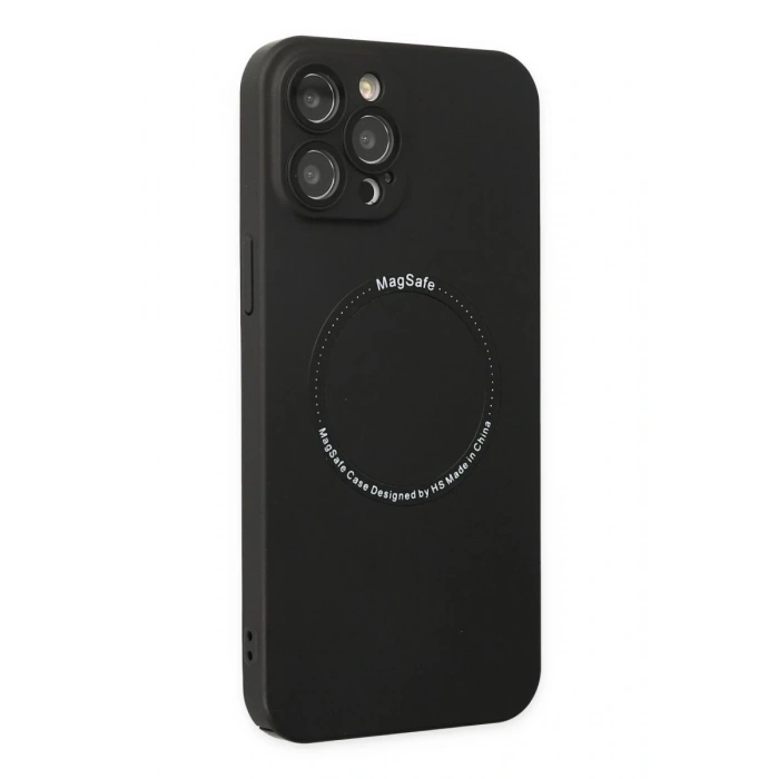 Apple iPhone 12 Pro Uyumlu Kılıf Jack Magneticsafe Lens Silikon - Siyah