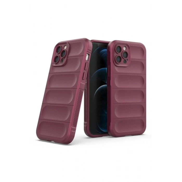 Apple iPhone 12 Pro Uyumlu Kılıf Optimum Silikon - Bordo