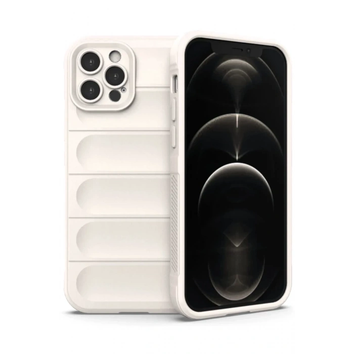 Apple iPhone 12 Pro Uyumlu Kılıf Optimum Silikon - Krem