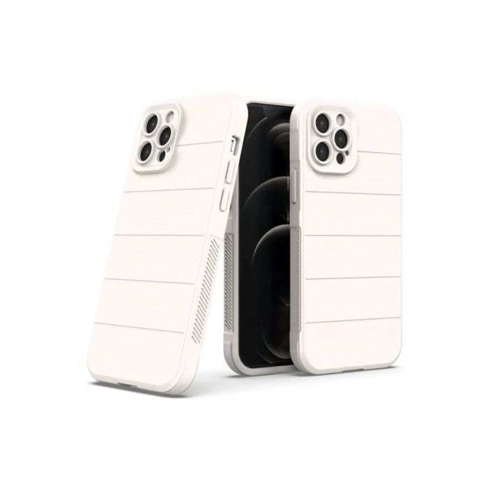 Apple iPhone 12 Pro Uyumlu Kılıf Optimum Silikon - Krem