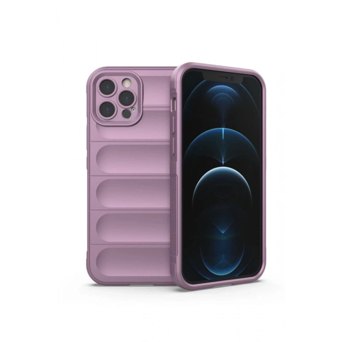 Apple iPhone 12 Pro Uyumlu Kılıf Optimum Silikon - Mor