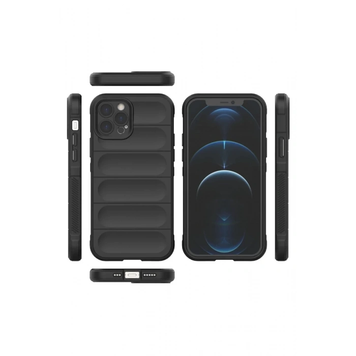 Apple iPhone 12 Pro Uyumlu Kılıf Optimum Silikon - Siyah
