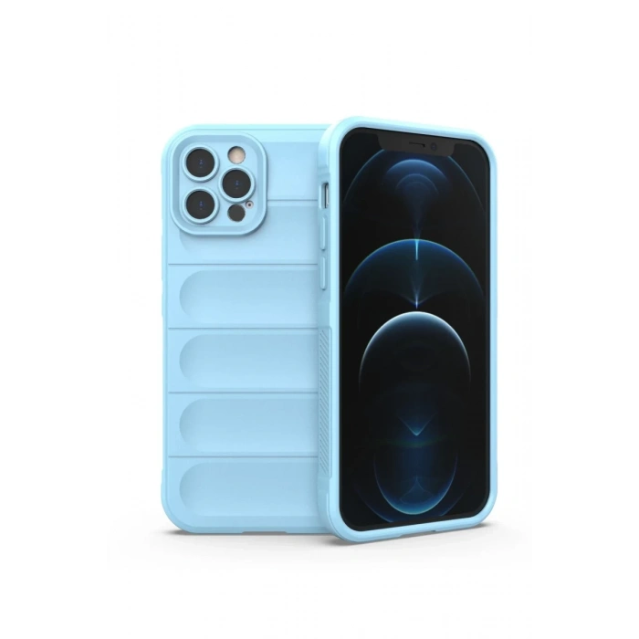 Apple iPhone 12 Pro Uyumlu Kılıf Optimum Silikon - Sky Blue