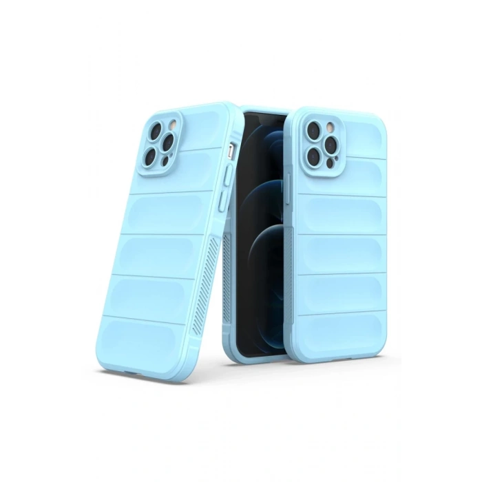 Apple iPhone 12 Pro Uyumlu Kılıf Optimum Silikon - Sky Blue