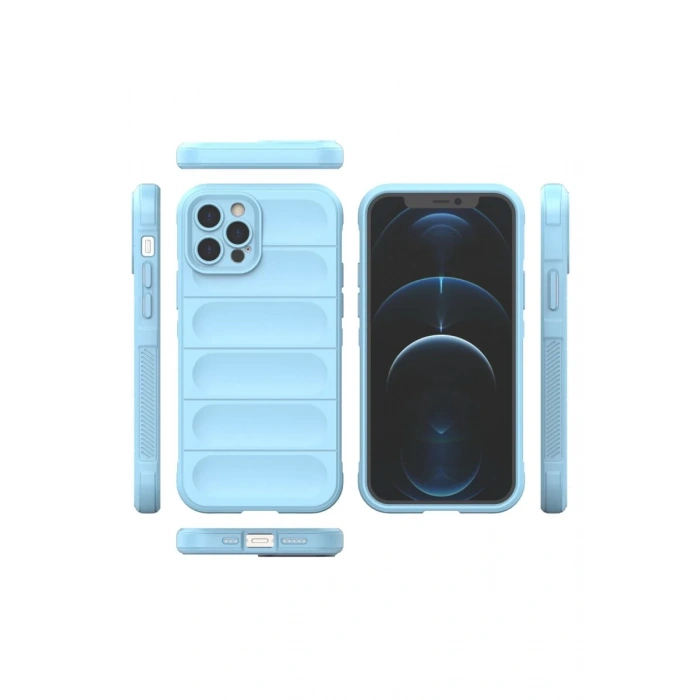 Apple iPhone 12 Pro Uyumlu Kılıf Optimum Silikon - Sky Blue