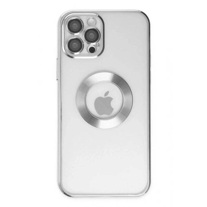Apple iPhone 12 Pro Uyumlu Kılıf Slot Silikon - Gümüş