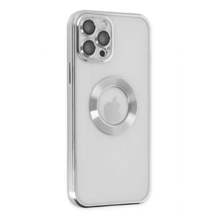Apple iPhone 12 Pro Uyumlu Kılıf Slot Silikon - Gümüş