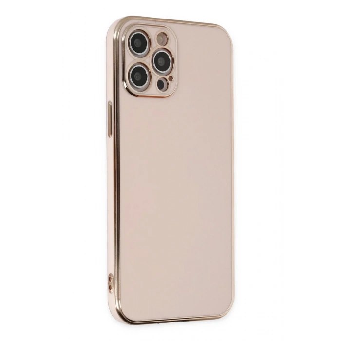 Apple iPhone 12 Pro Uyumlu Kılıf Volet Silikon - Pembe