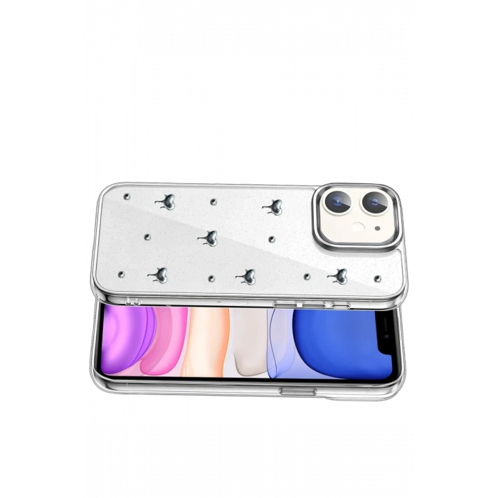 Apple iPhone 12 Uyumlu Fiyonk Desenli Kapak - Desen 1