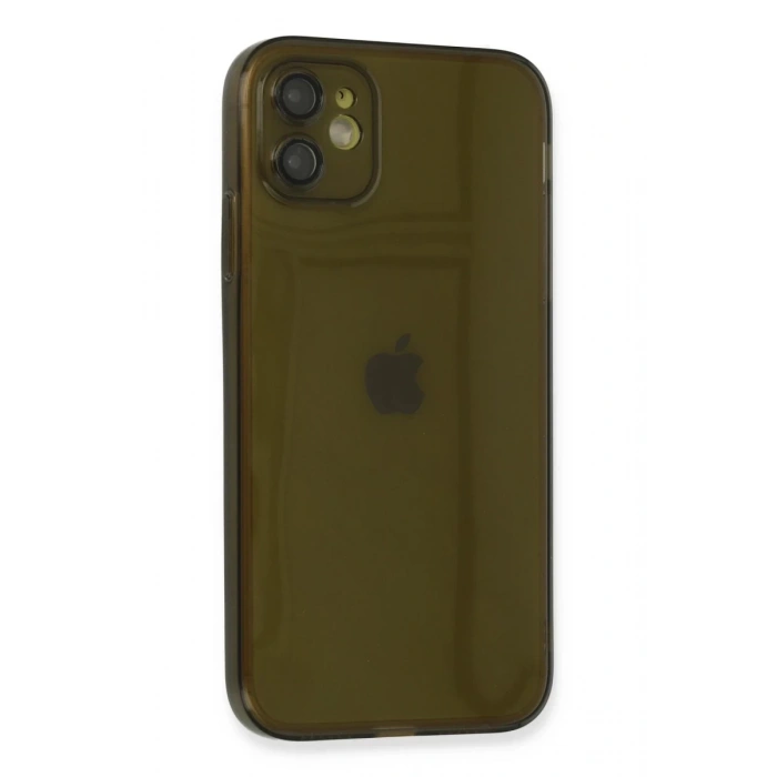 Apple iPhone 12 Uyumlu Kılıf Fly Lens Silikon - Siyah