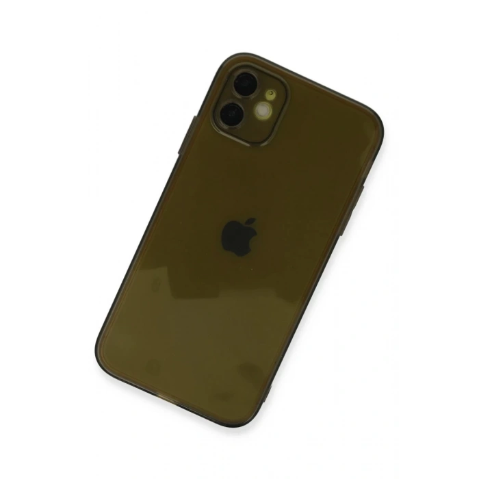 Apple iPhone 12 Uyumlu Kılıf Fly Lens Silikon - Siyah