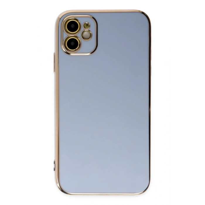 Apple iPhone 12 Uyumlu Kılıf Volet Silikon - Mavi