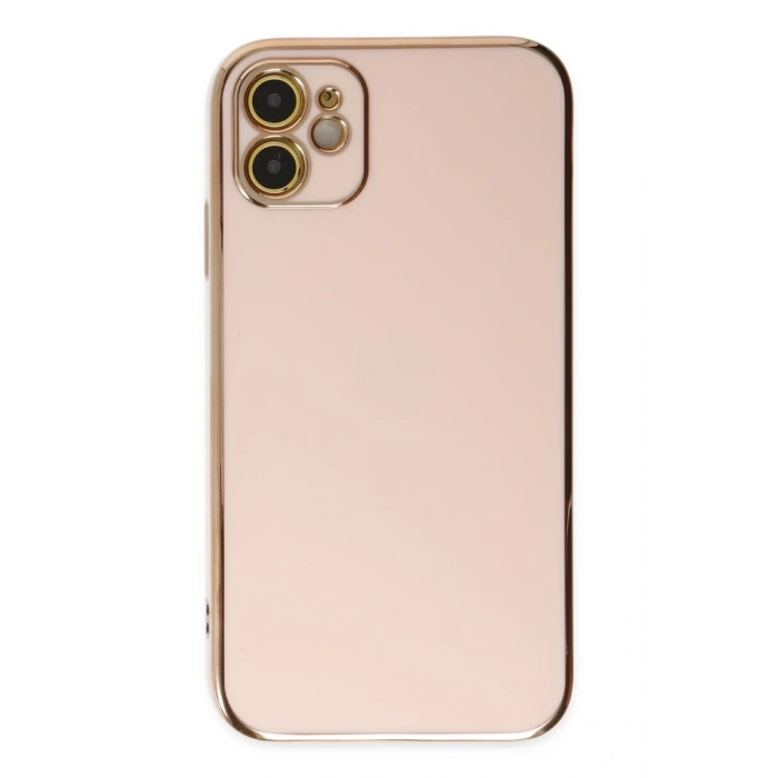 Apple iPhone 12 Uyumlu Kılıf Volet Silikon - Pembe
