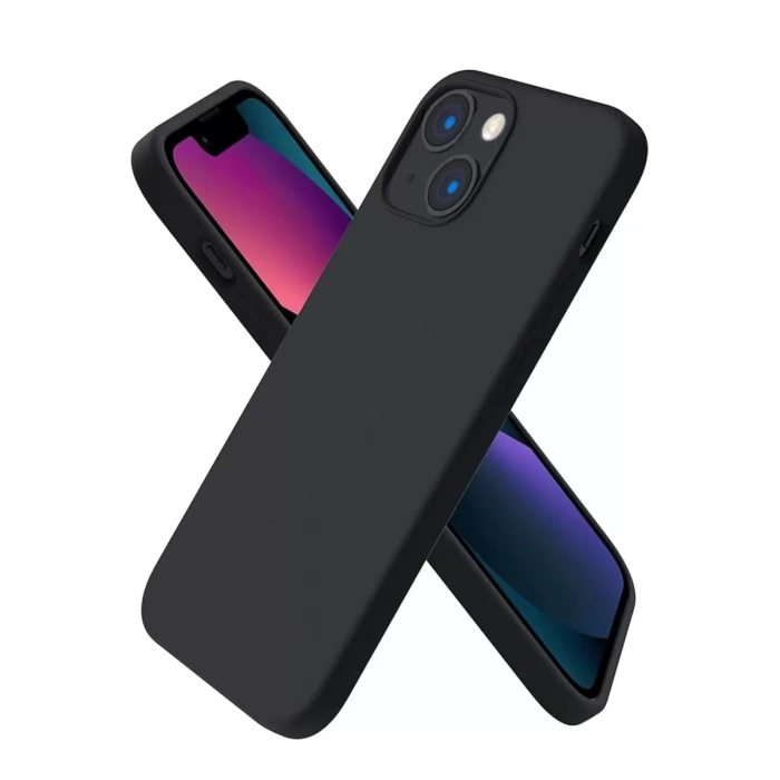 Apple iPhone 13 Mini Uyumlu Kılıf First Silikon - Siyah