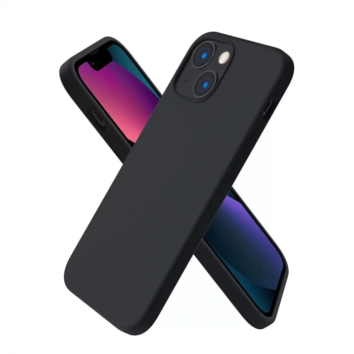 Apple iPhone 13 Mini Uyumlu Kılıf First Silikon - Siyah