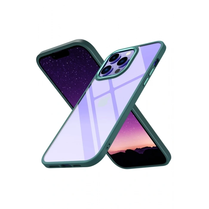 Apple iPhone 13 Pro Max Kılıf Power Silikon - Koyu Yeşil
