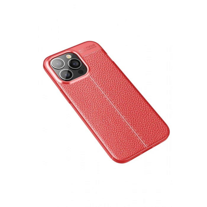 Apple iPhone 13 Pro Max Uyumlu Kılıf Auto Focus Kapak - Kırmızı