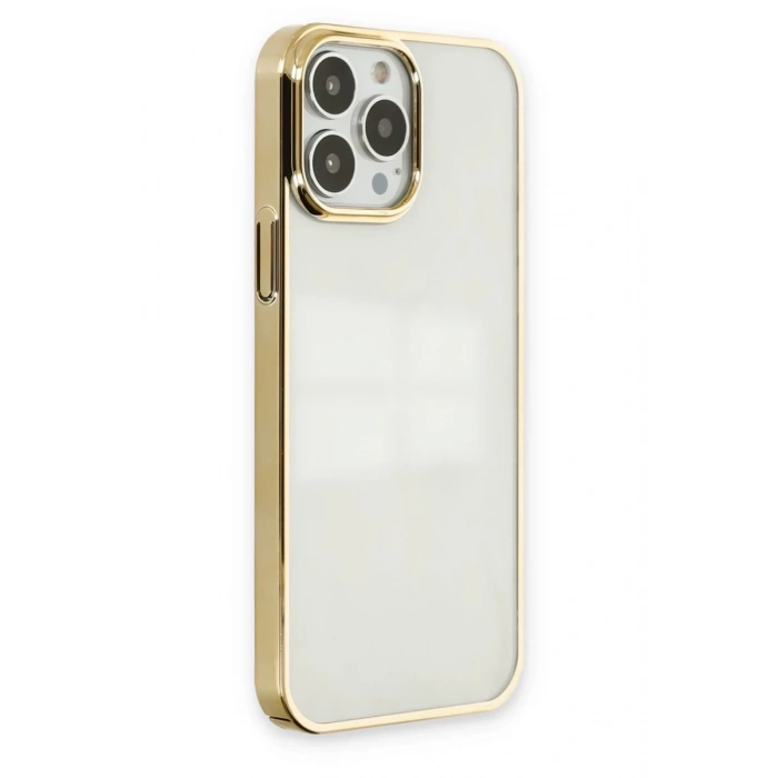 Apple iPhone 13 Pro Max Uyumlu Kılıf Element Silikon - Gold