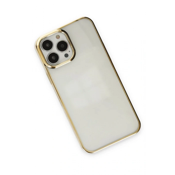 Apple iPhone 13 Pro Max Uyumlu Kılıf Element Silikon - Gold