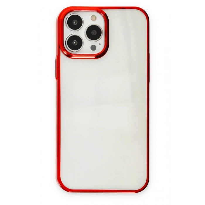 Apple iPhone 13 Pro Max Uyumlu Kılıf Element Silikon - Kırmızı