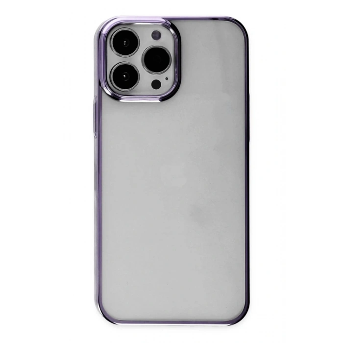 Apple iPhone 13 Pro Max Uyumlu Kılıf Element Silikon - Mor