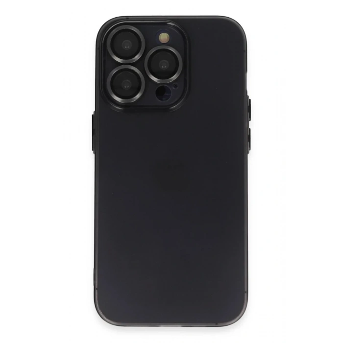 Apple iPhone 13 Pro Max Uyumlu Kılıf Luko Lens Silikon - Siyah