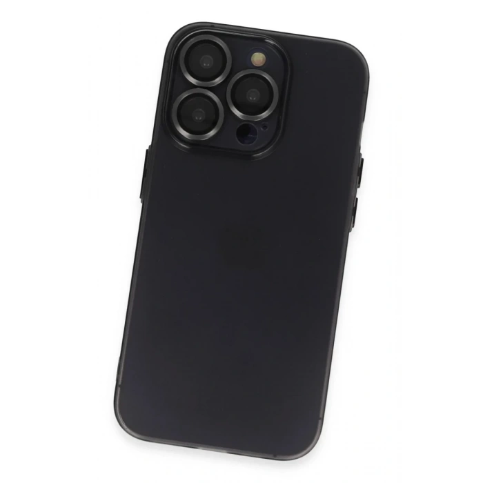 Apple iPhone 13 Pro Max Uyumlu Kılıf Luko Lens Silikon - Siyah