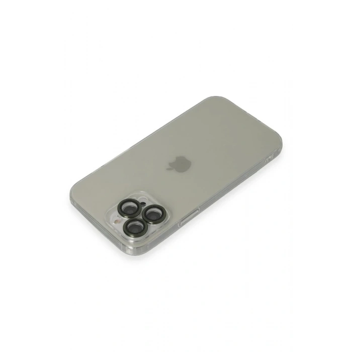 Apple iPhone 13 Pro Max Uyumlu Kılıf Luko Lens Silikon - Yeşil
