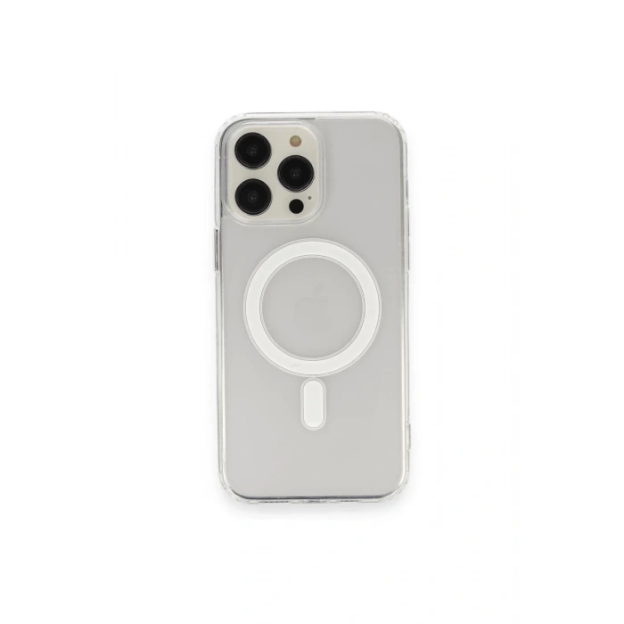 Apple iPhone 13 Pro Max Uyumlu Kılıf Matte Şeffaf Magneticsafe - Şeffaf