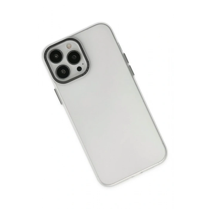 Apple iPhone 13 Pro Max Uyumlu Kılıf Modos Metal Kapak - Şeffaf