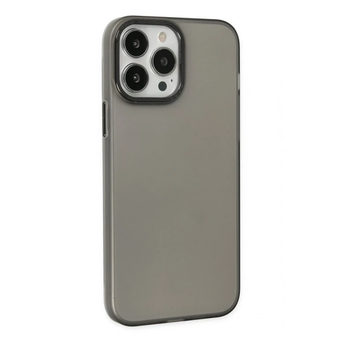 Apple iPhone 13 Pro Max Uyumlu Kılıf Modos Metal Kapak - Siyah
