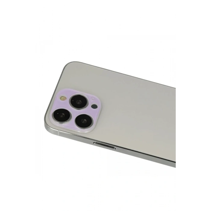 Apple iPhone 13 Pro Max Uyumlu Rainbow Kamera Lens Koruma Cam - Mor