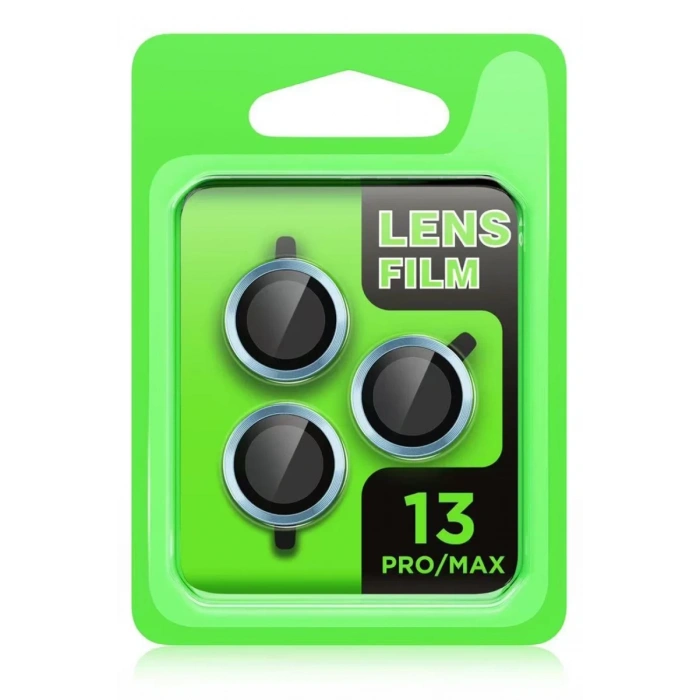 Apple iPhone 13 Pro Max Uyumlu Raze Metal Kamera Lens - Mavi