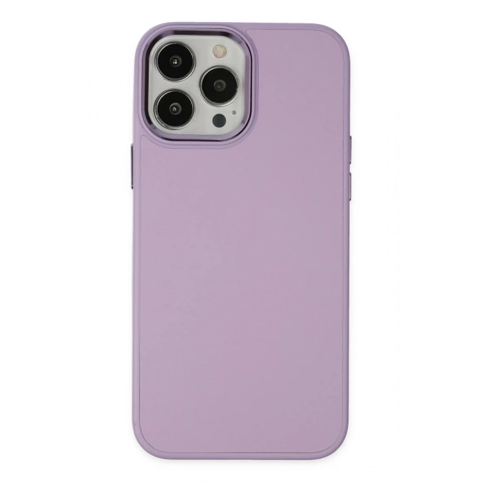 Apple iPhone 13 Pro Uyumlu Kılıf Asya Deri Silikon - Lila