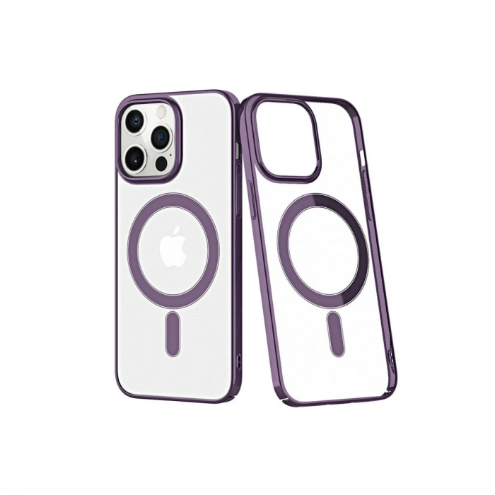 Apple iPhone 13 Pro Uyumlu Kılıf Element Magneticsafe Sert Kapak - Derin Mor
