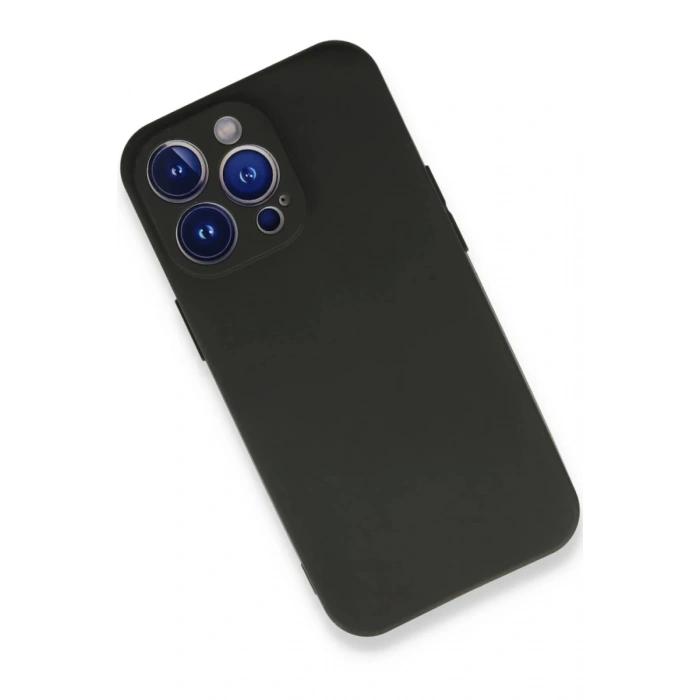 Apple iPhone 13 Pro Uyumlu Kılıf First Silikon - Siyah