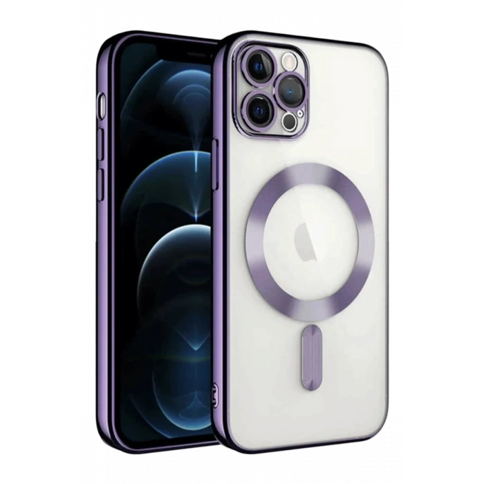 Apple iPhone 13 Pro Uyumlu Kılıf Kross Magneticsafe Kapak - Mor