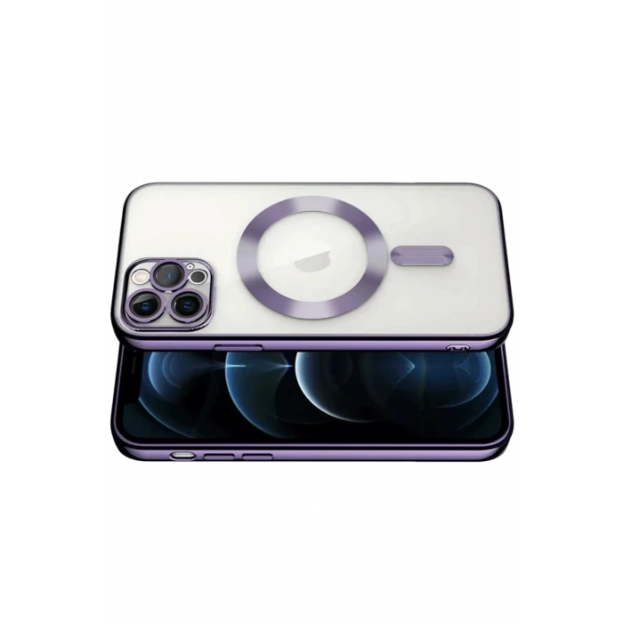 Apple iPhone 13 Pro Uyumlu Kılıf Kross Magneticsafe Kapak - Mor