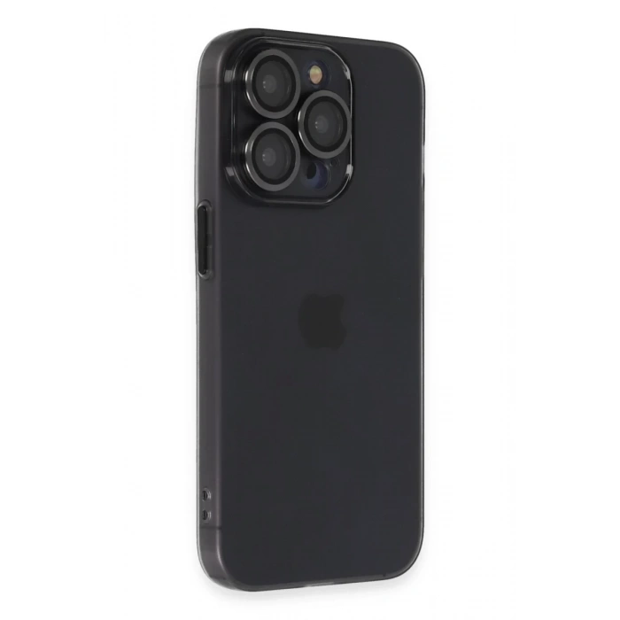 Apple iPhone 13 Pro Uyumlu Kılıf Luko Lens Silikon - Siyah