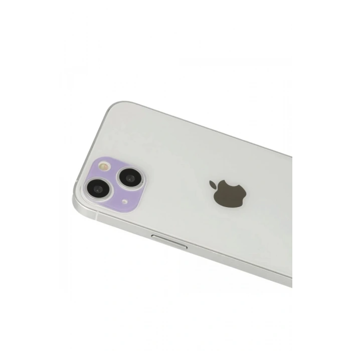 Apple iPhone 13 Uyumlu Rainbow Kamera Lens Koruma Cam - Mor