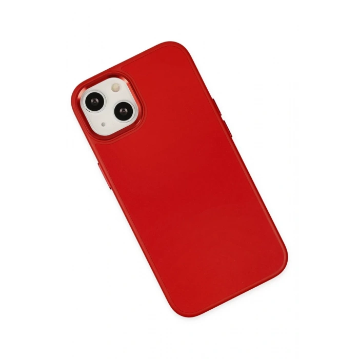 Apple iPhone 14 Plus Uyumlu Kılıf Asya Deri Silikon - Kırmızı