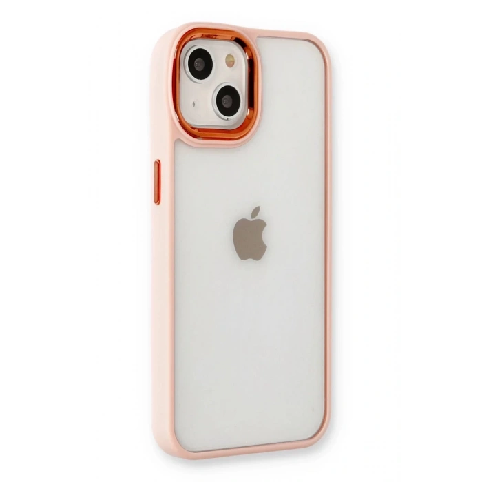 Apple iPhone 14 Plus Uyumlu Kılıf Dora Kapak - Pudra