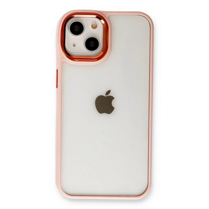 Apple iPhone 14 Plus Uyumlu Kılıf Dora Kapak - Pudra
