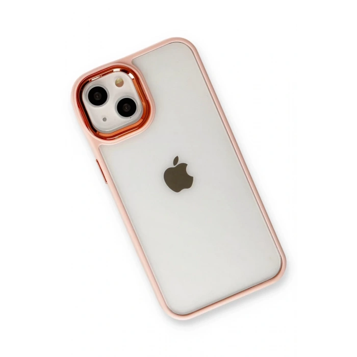Apple iPhone 14 Plus Uyumlu Kılıf Dora Kapak - Pudra